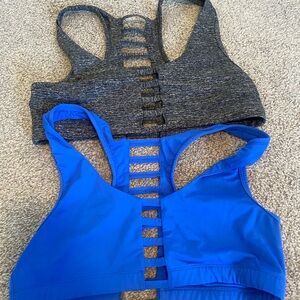 PINK Victoria's Secret Gray and Blue Strappy Bras